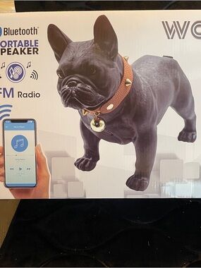 Wireless Bluetooth Portable Speaker - Black Bulldog Design